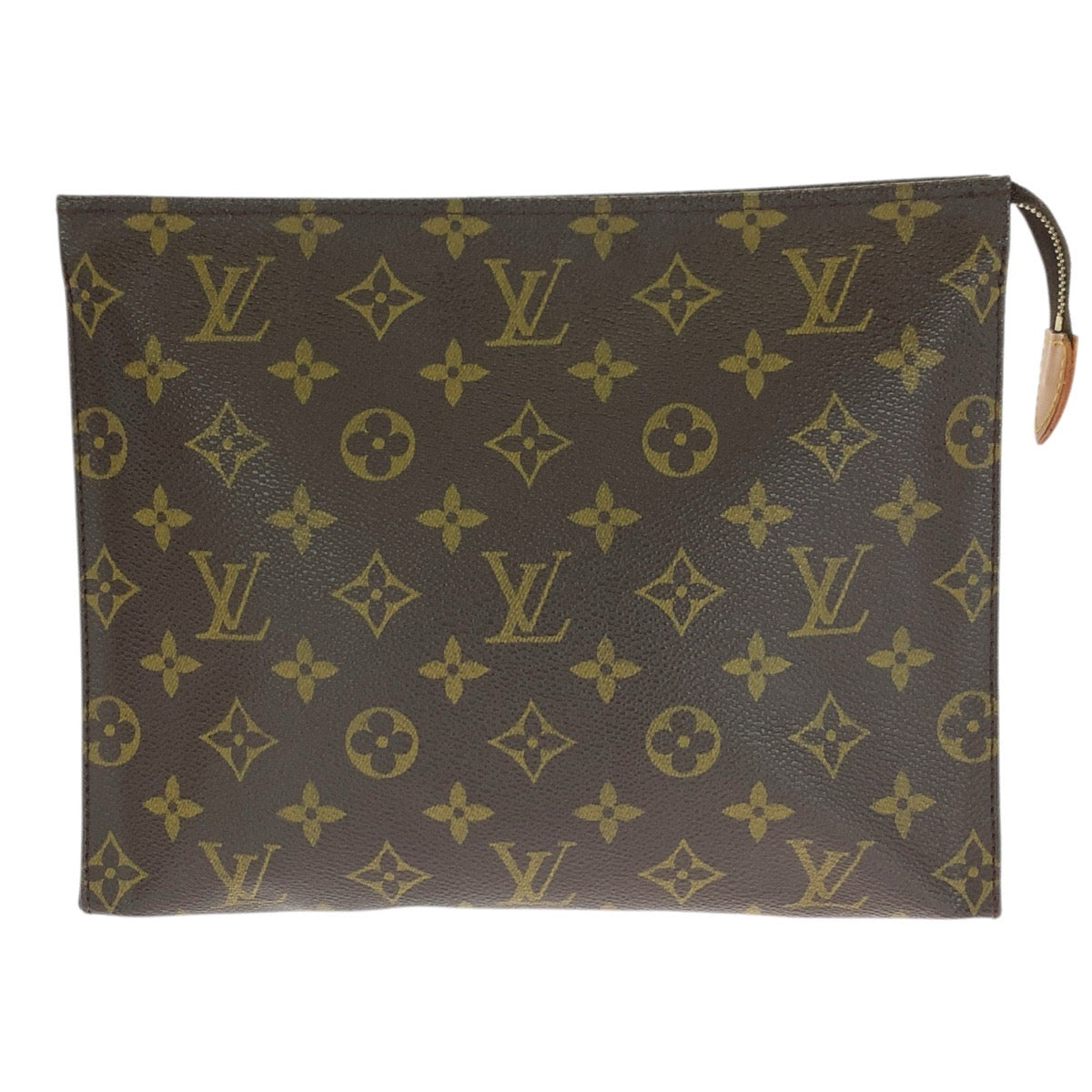 LOUIS VUITTON ルイヴィトン モノグラム ポッシュ トワレット26 ブラウン ゴールド金具 PVC M47542 クラッチバッグ セカンドバッグ メンズ AB27