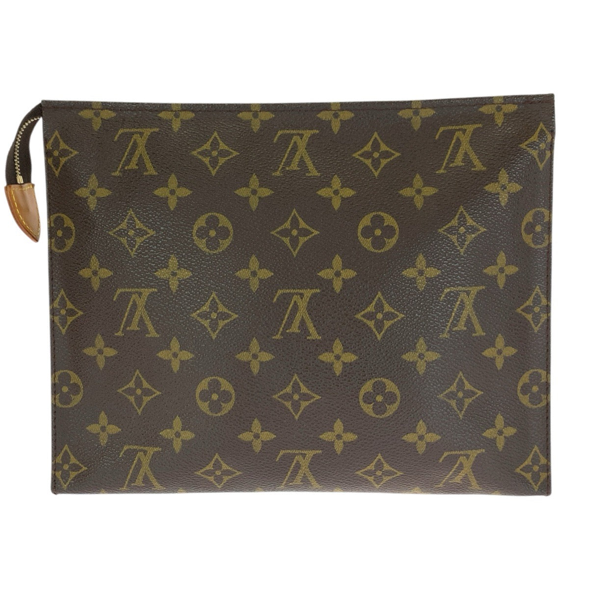 LOUIS VUITTON ルイヴィトン モノグラム ポッシュ トワレット26 ブラウン ゴールド金具 PVC M47542 クラッチバッグ セカンドバッグ メンズ AB27