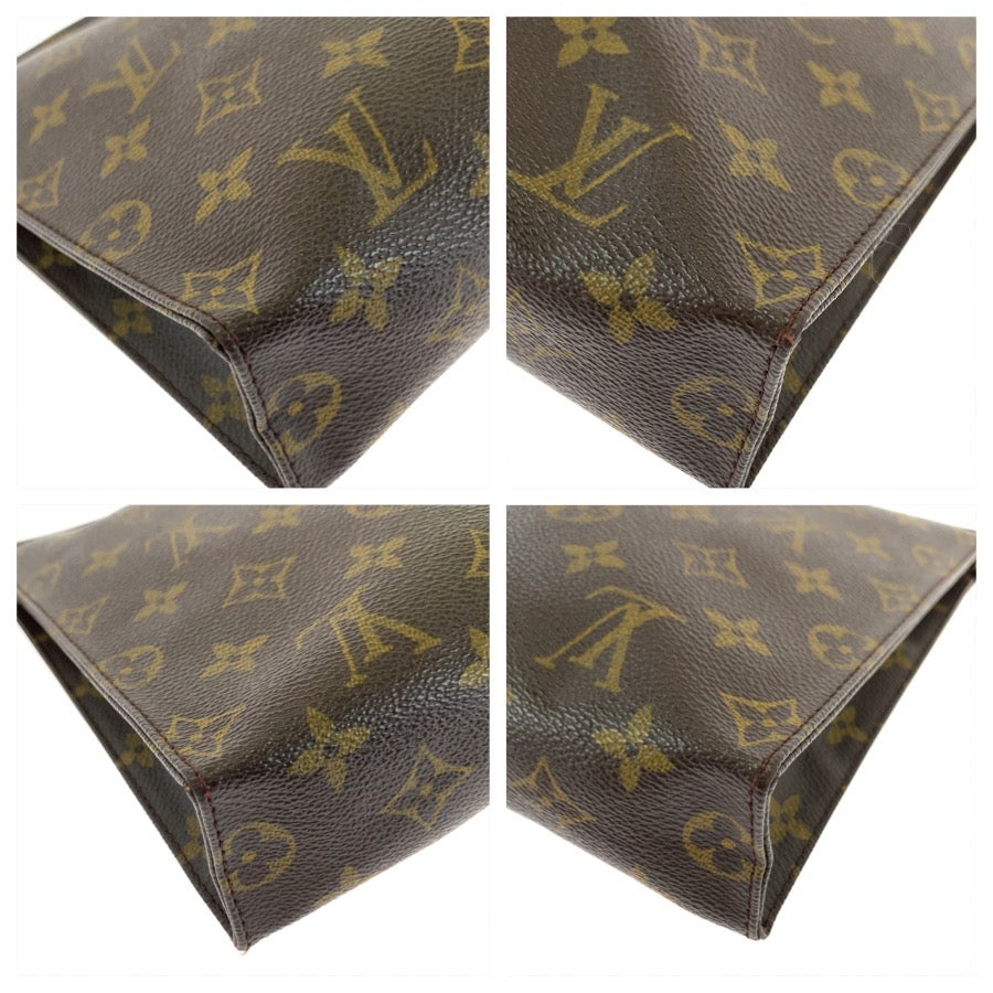 LOUIS VUITTON ルイヴィトン モノグラム ポッシュ トワレット26 ブラウン ゴールド金具 PVC M47542 クラッチバッグ セカンドバッグ メンズ AB27