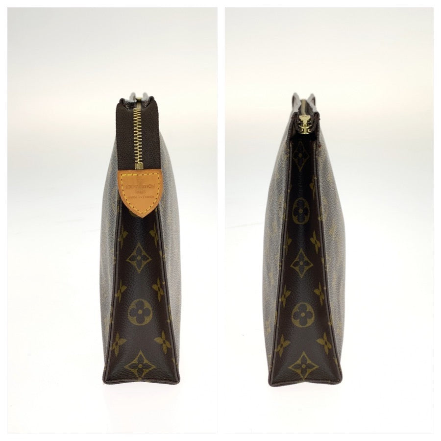 LOUIS VUITTON ルイヴィトン モノグラム ポッシュ トワレット26 ブラウン ゴールド金具 PVC M47542 クラッチバッグ セカンドバッグ メンズ AB27