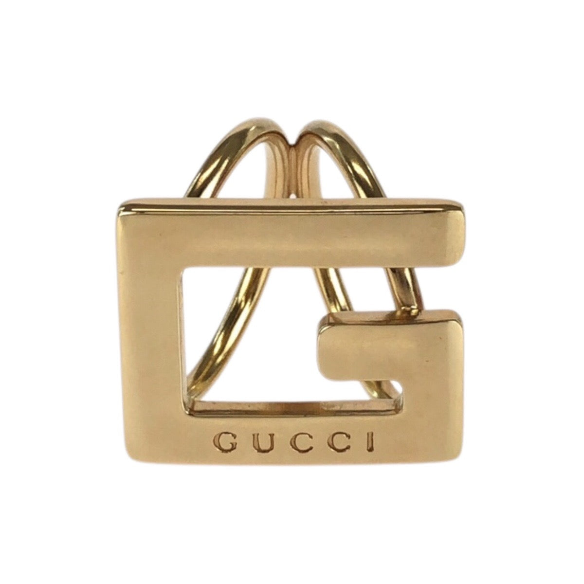GUCCI グッチ Gロゴ ゴールド メッキ スカーフリング レディース ABP14