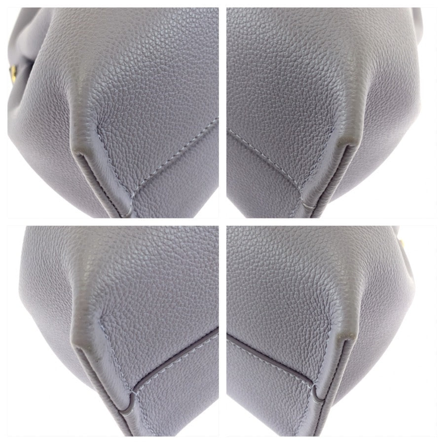 Polene ポレーヌ Numéro Neuf Mini 2way パープル ゴールド金具 レザー ハンドバッグ ショルダーバッグ レディース AB54