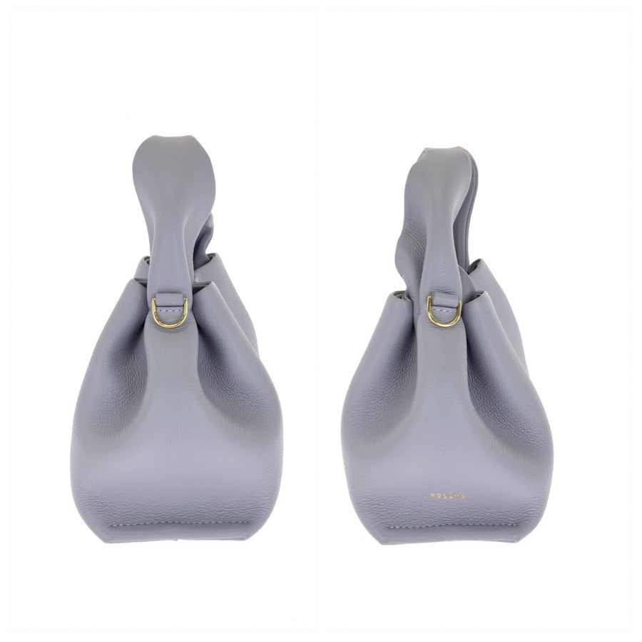 Polene ポレーヌ Numéro Neuf Mini 2way パープル ゴールド金具 レザー ハンドバッグ ショルダーバッグ レディース AB54