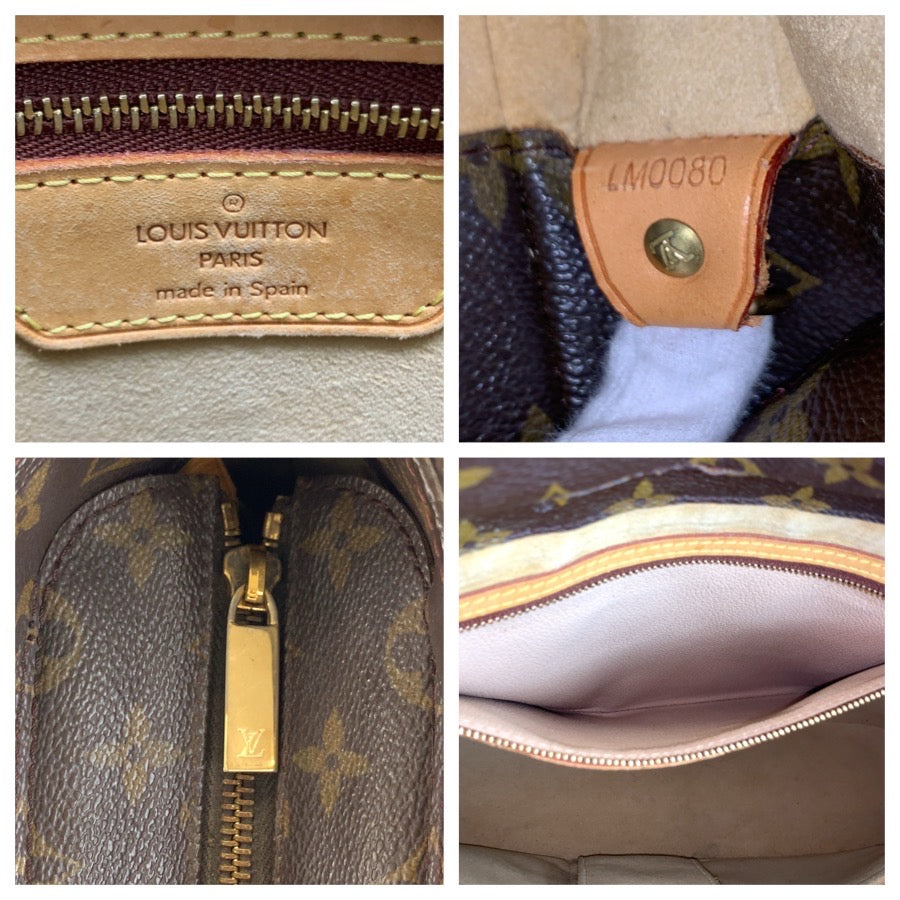 LOUIS VUITTON ルイヴィトン モノグラム ルコ ブラウン ゴールド金具 PVC / レザー M51155 トートバッグ ショルダーバッグ レディース BC47