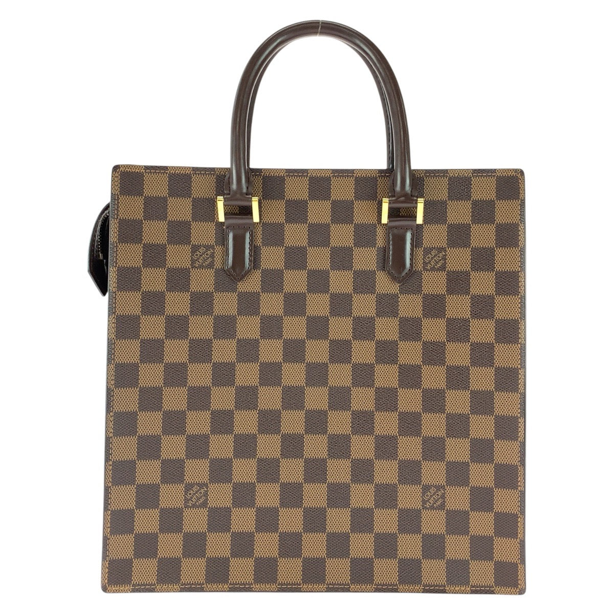 LOUIS VUITTON ルイヴィトン ダミエ ヴェニスPM ブラウン ゴールド金具 PVC / レザー N51145 トートバッグ ハンドバッグ レディース ABP90