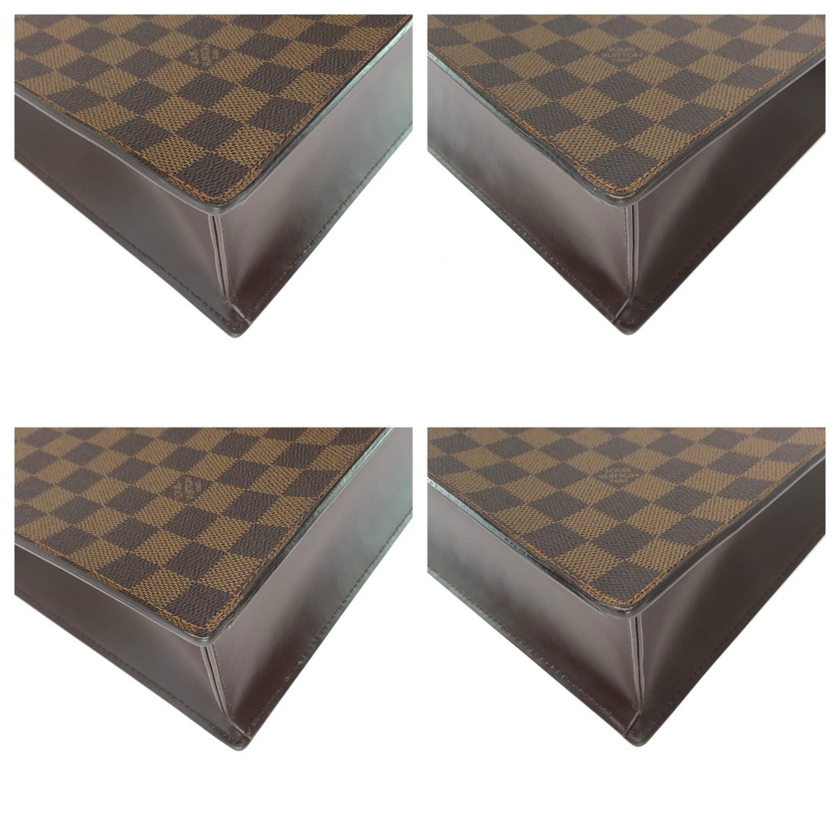 LOUIS VUITTON ルイヴィトン ダミエ ヴェニスPM ブラウン ゴールド金具 PVC / レザー N51145 トートバッグ ハンドバッグ レディース ABP90