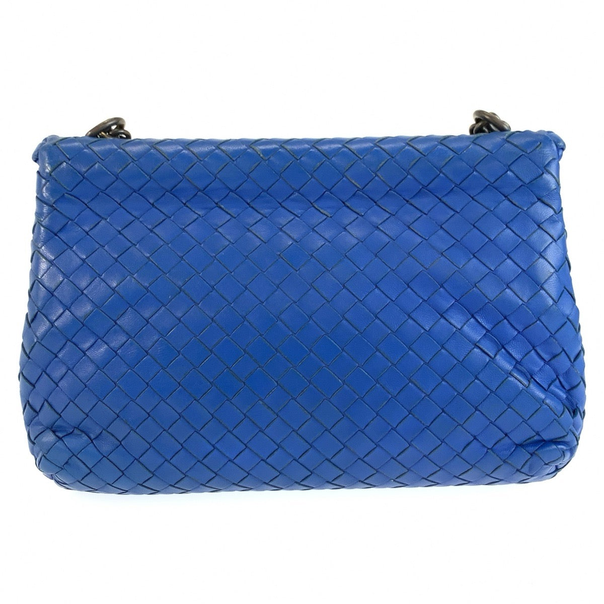 BOTTEGAVENETA ボッテガヴェネタ イントレチャート オリンピア ブルー レザー B04833111C チェーンショルダーバッグ レディース ABP86