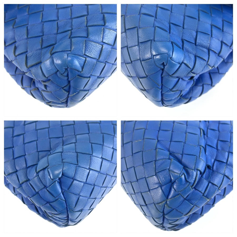 BOTTEGAVENETA ボッテガヴェネタ イントレチャート オリンピア ブルー レザー B04833111C チェーンショルダーバッグ レディース ABP86