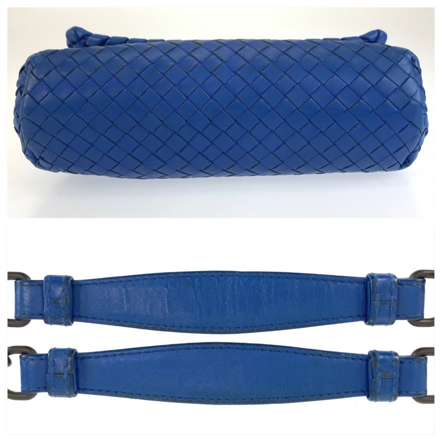 BOTTEGAVENETA ボッテガヴェネタ イントレチャート オリンピア ブルー レザー B04833111C チェーンショルダーバッグ レディース ABP86
