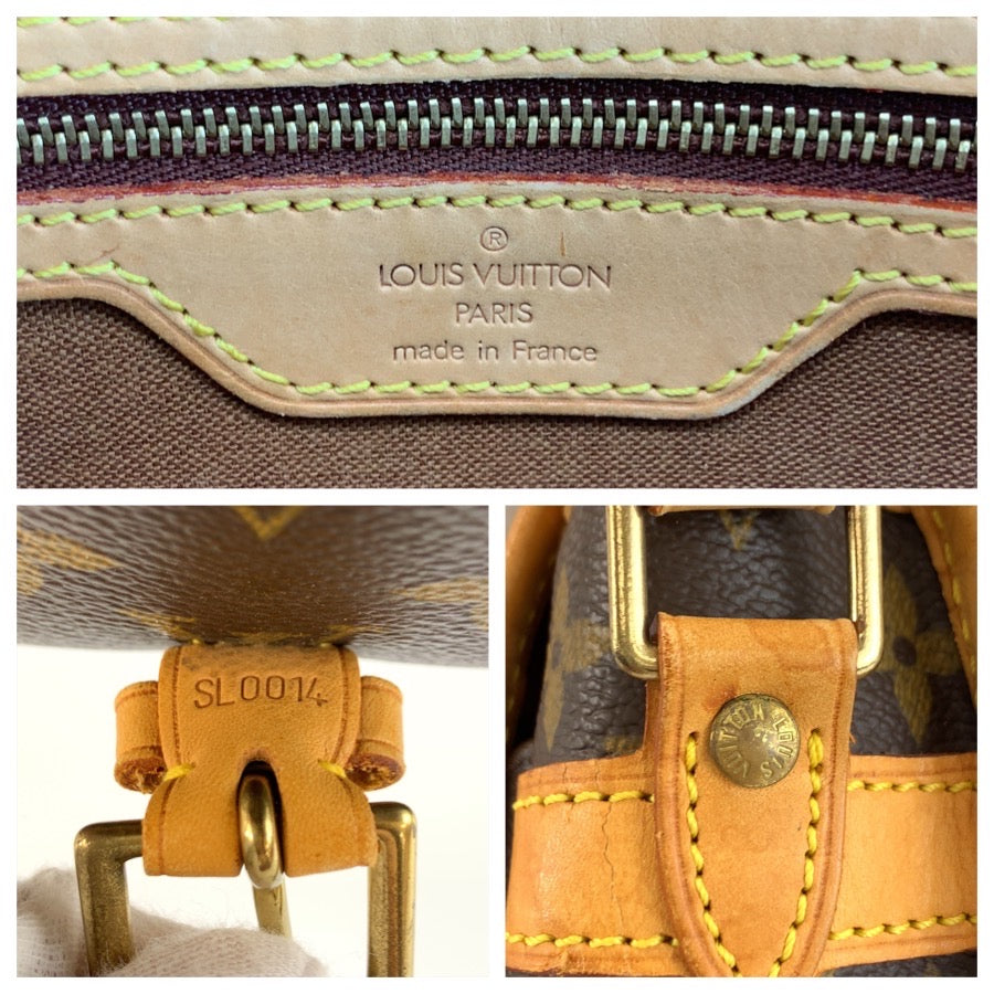 LOUIS VUITTON ルイヴィトン モノグラム ソローニュ ブラウン ゴールド金具 PVC / レザー M42250 ショルダーバッグ ポシェット レディース AB95