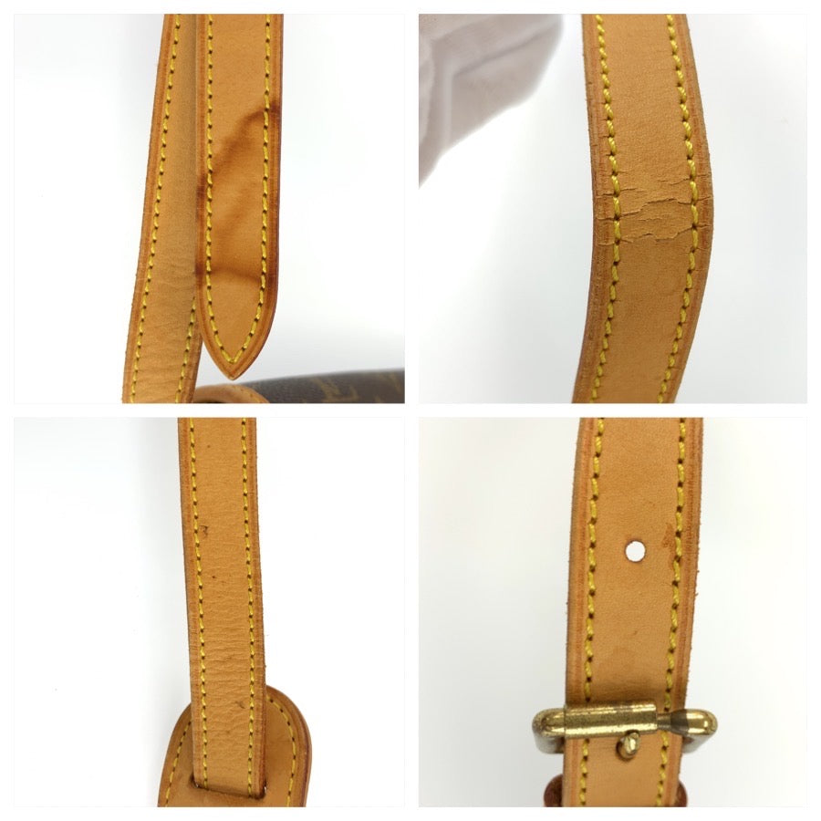 LOUIS VUITTON ルイヴィトン モノグラム ソローニュ ブラウン ゴールド金具 PVC / レザー M42250 ショルダーバッグ ポシェット レディース AB95