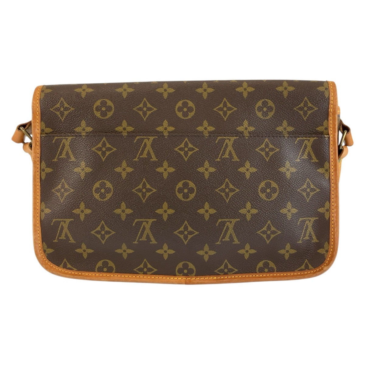 LOUIS VUITTON ルイヴィトン モノグラム ジベシエールMM ブラウン ゴールド金具 PVC / レザー M42247 ショルダーバッグ メッセンジャーバッグ レディース B70