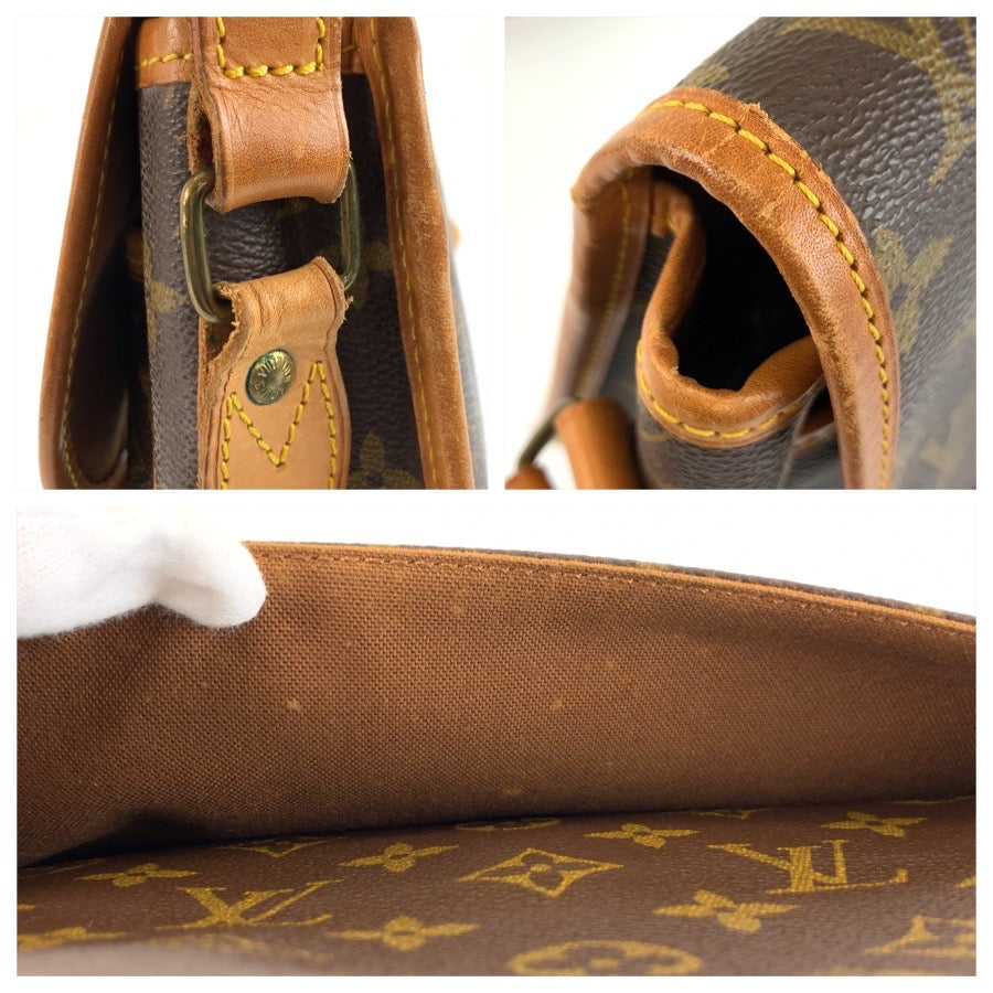 LOUIS VUITTON ルイヴィトン モノグラム ジベシエールMM ブラウン ゴールド金具 PVC / レザー M42247 ショルダーバッグ メッセンジャーバッグ レディース B70
