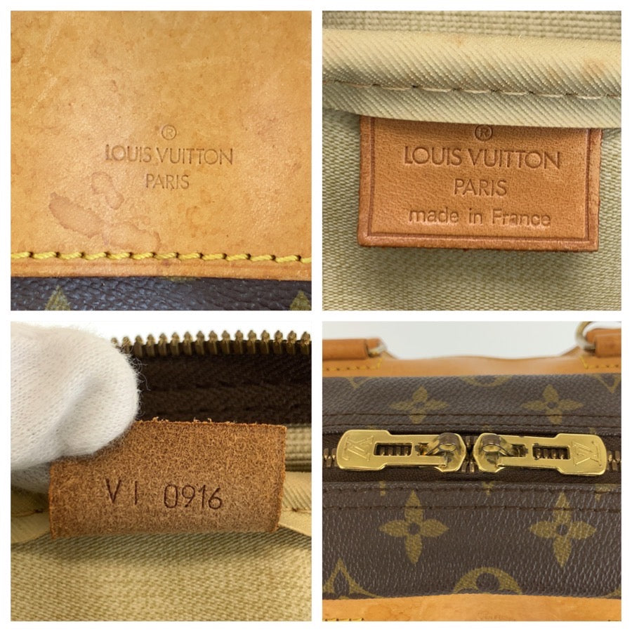 LOUIS VUITTON ルイヴィトン モノグラム ドーヴィル ブラウン ゴールド金具 PVC / レザー M47270 ハンドバッグ ミニボストンバッグ レディース B62