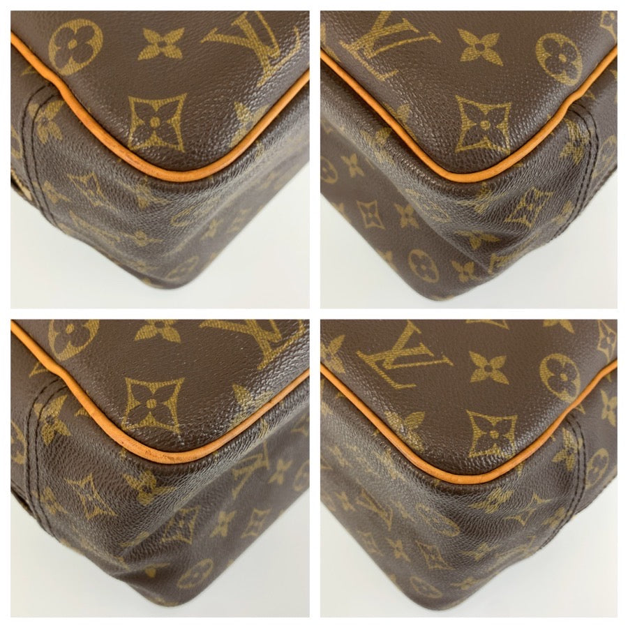 LOUIS VUITTON ルイヴィトン モノグラム ドーヴィル ブラウン ゴールド金具 PVC / レザー M47270 ハンドバッグ ミニボストンバッグ レディース B62