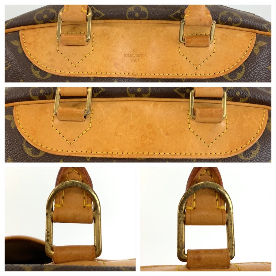 LOUIS VUITTON ルイヴィトン モノグラム ドーヴィル ブラウン ゴールド金具 PVC / レザー M47270 ハンドバッグ ミニボストンバッグ レディース B62