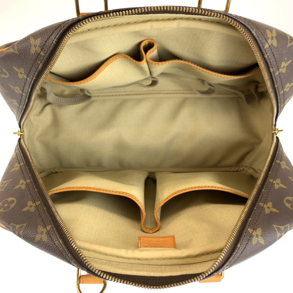 LOUIS VUITTON ルイヴィトン モノグラム ドーヴィル ブラウン ゴールド金具 PVC / レザー M47270 ハンドバッグ ミニボストンバッグ レディース B62