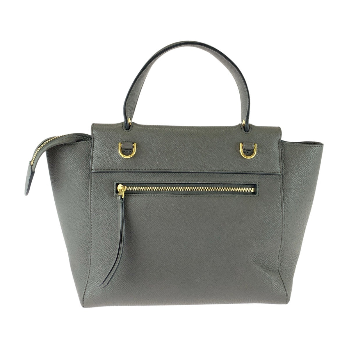 CELINE セリーヌ ベルトバッグ グレー ゴールド金具 レザー S-MP-31396 ハンドバッグ ショルダーバッグ 2WAY レディース ABP103