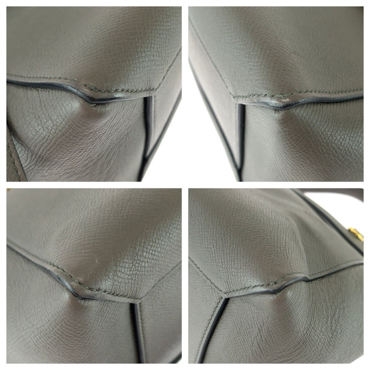 CELINE セリーヌ ベルトバッグ グレー ゴールド金具 レザー S-MP-31396 ハンドバッグ ショルダーバッグ 2WAY レディース ABP103