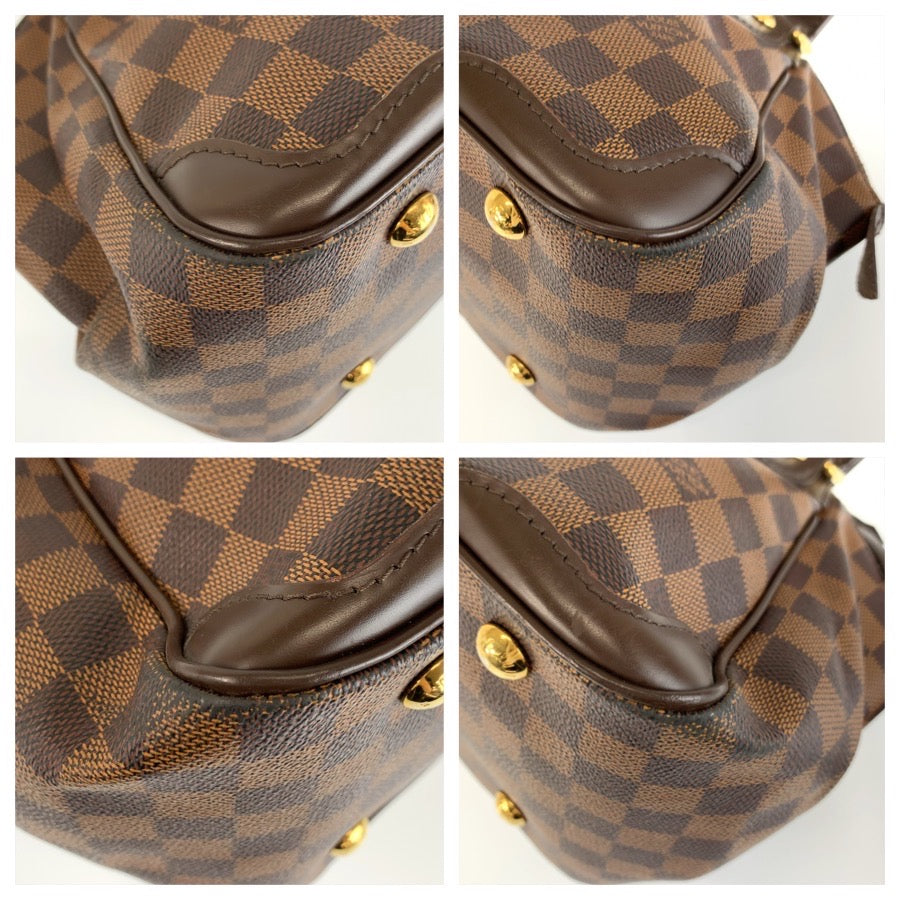 LOUIS VUITTON ルイヴィトン ダミエ ヴェローナ PM ブラウン ゴールド金具 PVC N41117 ハンドバッグ トートバッグ ショルダーバッグ レディース ABP100