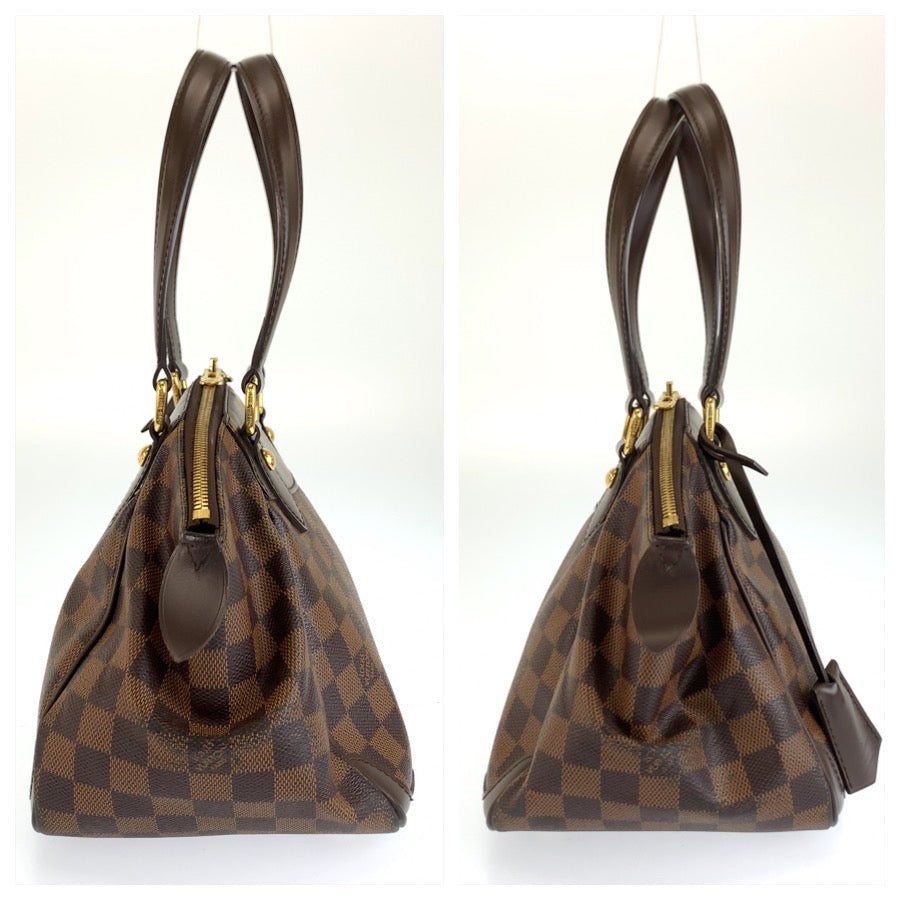 LOUIS VUITTON ルイヴィトン ダミエ ヴェローナ PM ブラウン ゴールド金具 PVC N41117 ハンドバッグ トートバッグ ショルダーバッグ レディース ABP100