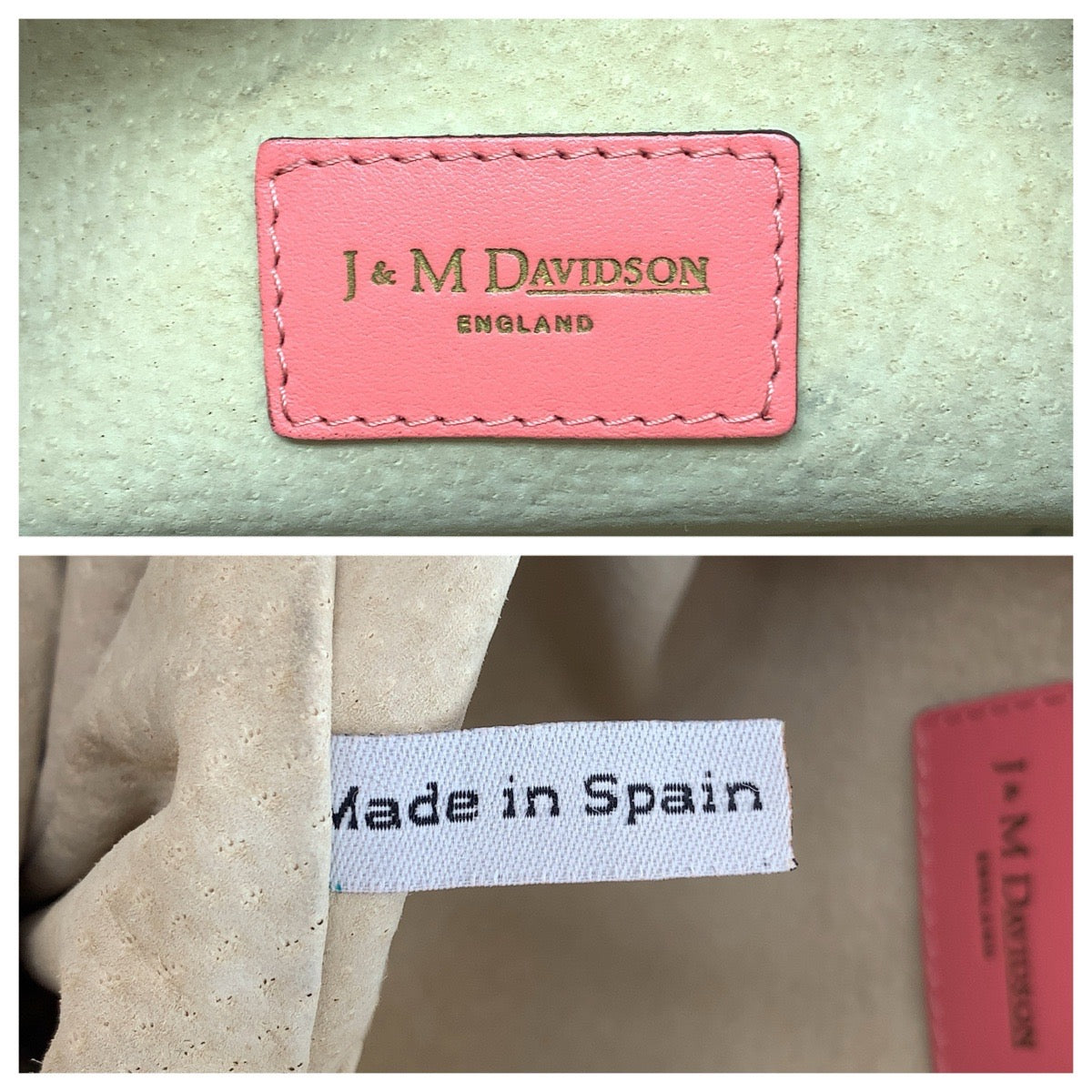 J&M Davidson ジェイアンドエムデヴィッドソン カーニバル ピンク ゴールド金具 レザー ショルダーバッグ ハンドバッグ レディース B15