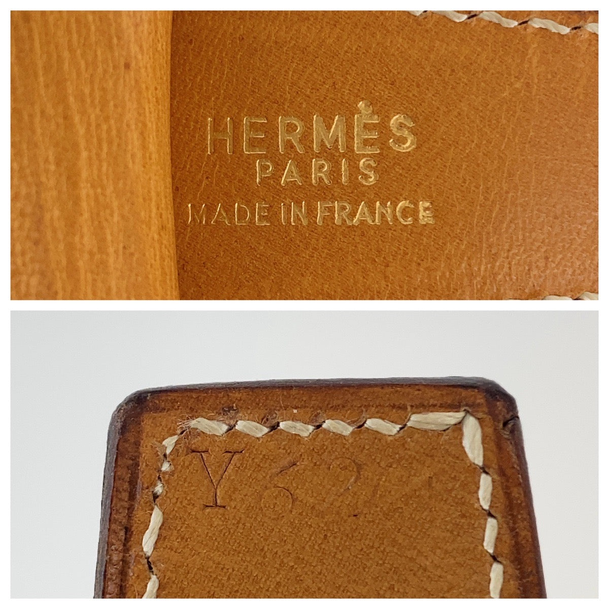 HERMES エルメス ヴィンテージ Hベルト コンスタンス ブラウン キャメル ゴールド金具 レザー ベルト Y刻印 レディース B33