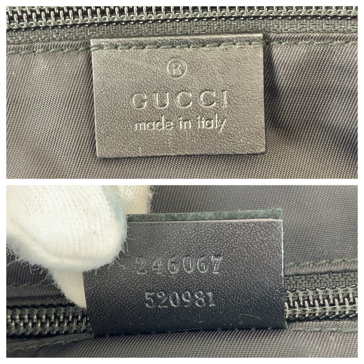 GUCCI グッチ シェリーライン ブラック 黒 シルバー金具 ナイロン / レザー 246067 ショルダーバッグ メッセンジャーバッグ メンズ AB46