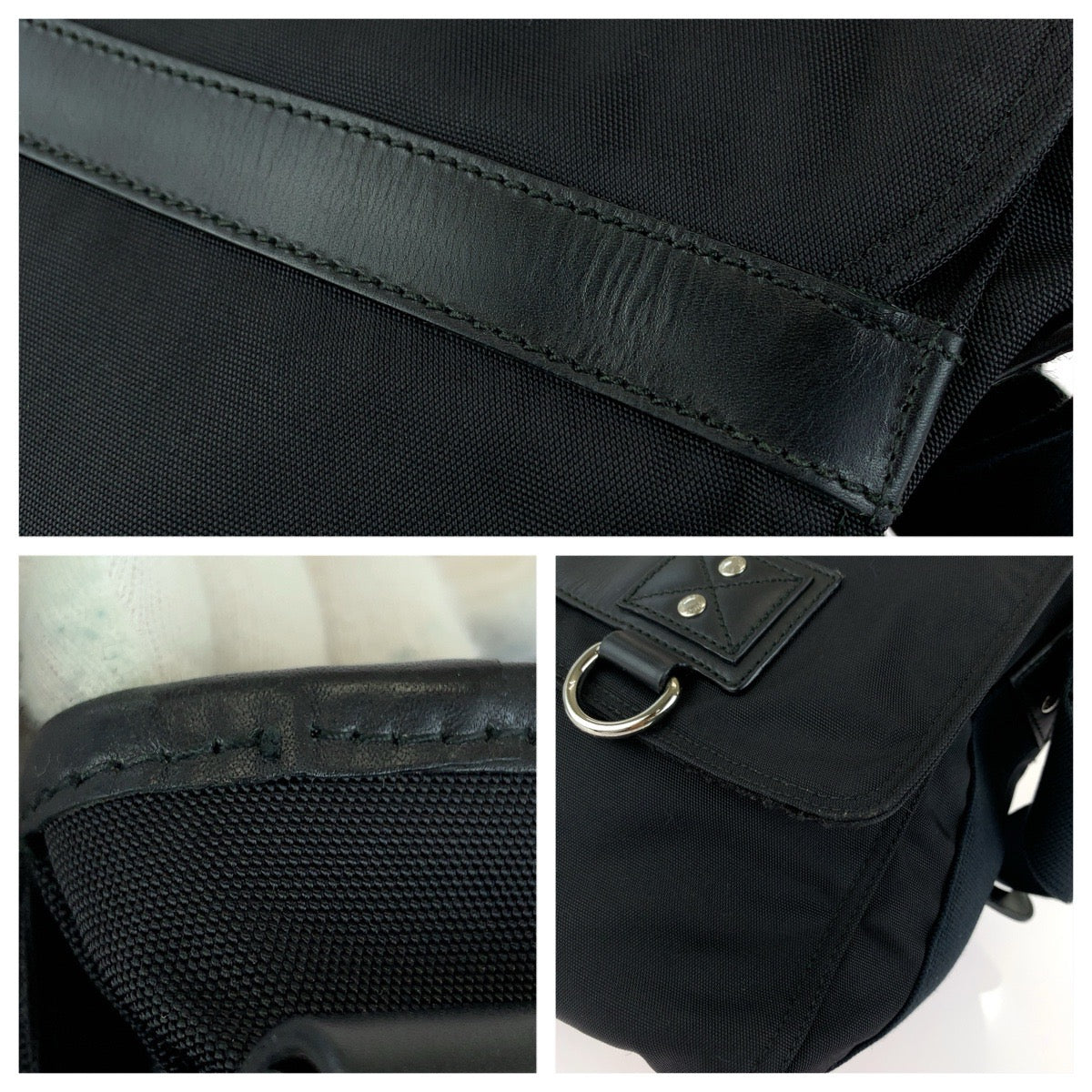 GUCCI グッチ シェリーライン ブラック 黒 シルバー金具 ナイロン / レザー 246067 ショルダーバッグ メッセンジャーバッグ メンズ AB46