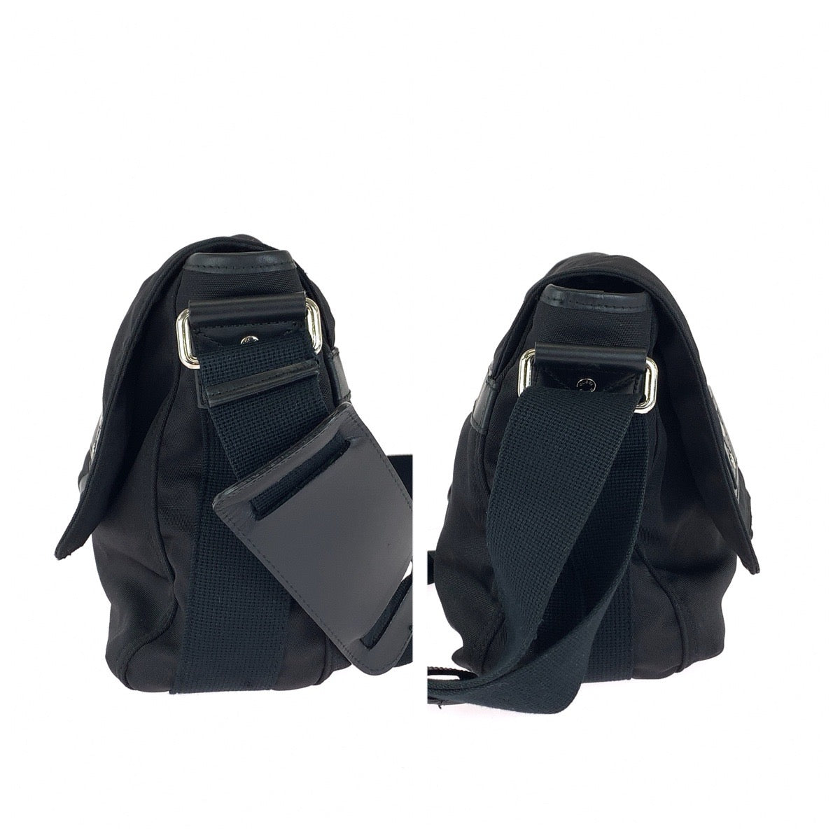 GUCCI グッチ シェリーライン ブラック 黒 シルバー金具 ナイロン / レザー 246067 ショルダーバッグ メッセンジャーバッグ メンズ AB46