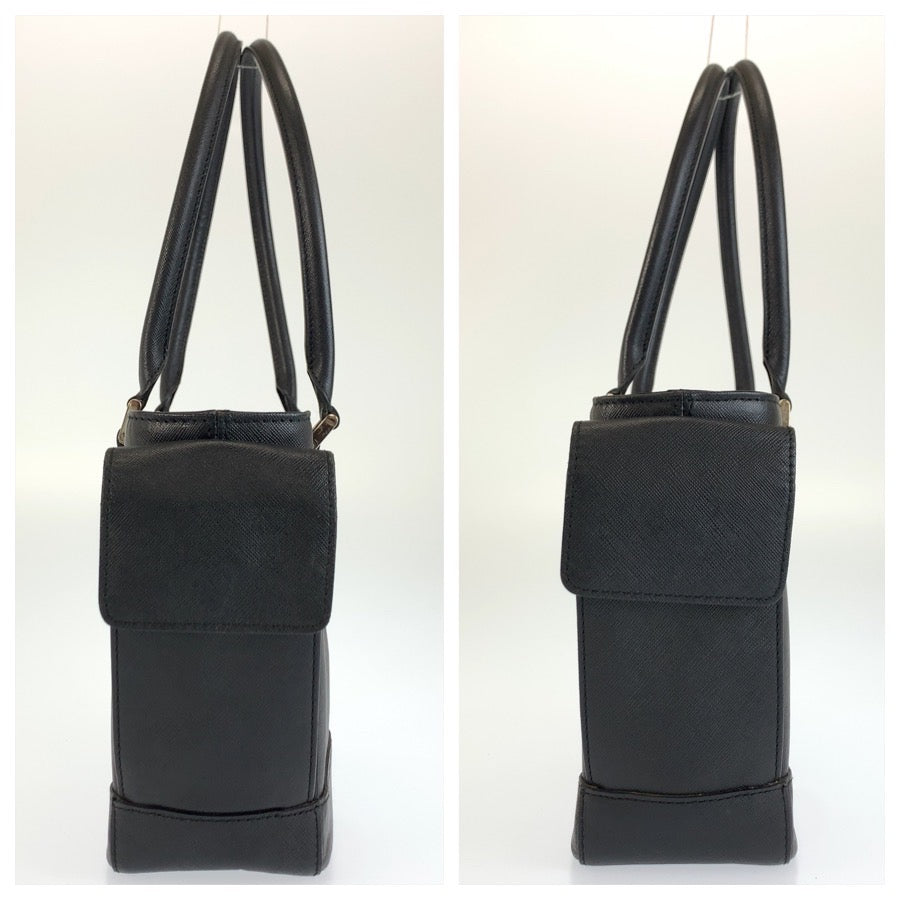 BURBERRY バーバリー 中チェック柄 ブラック 黒 シルバー金具 レザー トートバッグ ショルダーバッグ レディース AB34