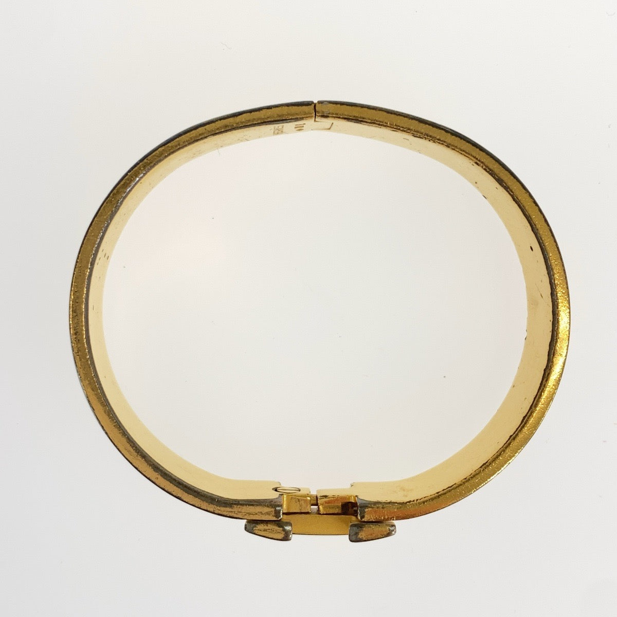 HERMES エルメス アネモネ クリックH パープル ゴールド金具 エナメル / メタル バングル ブレスレット □E刻印 レディース B50