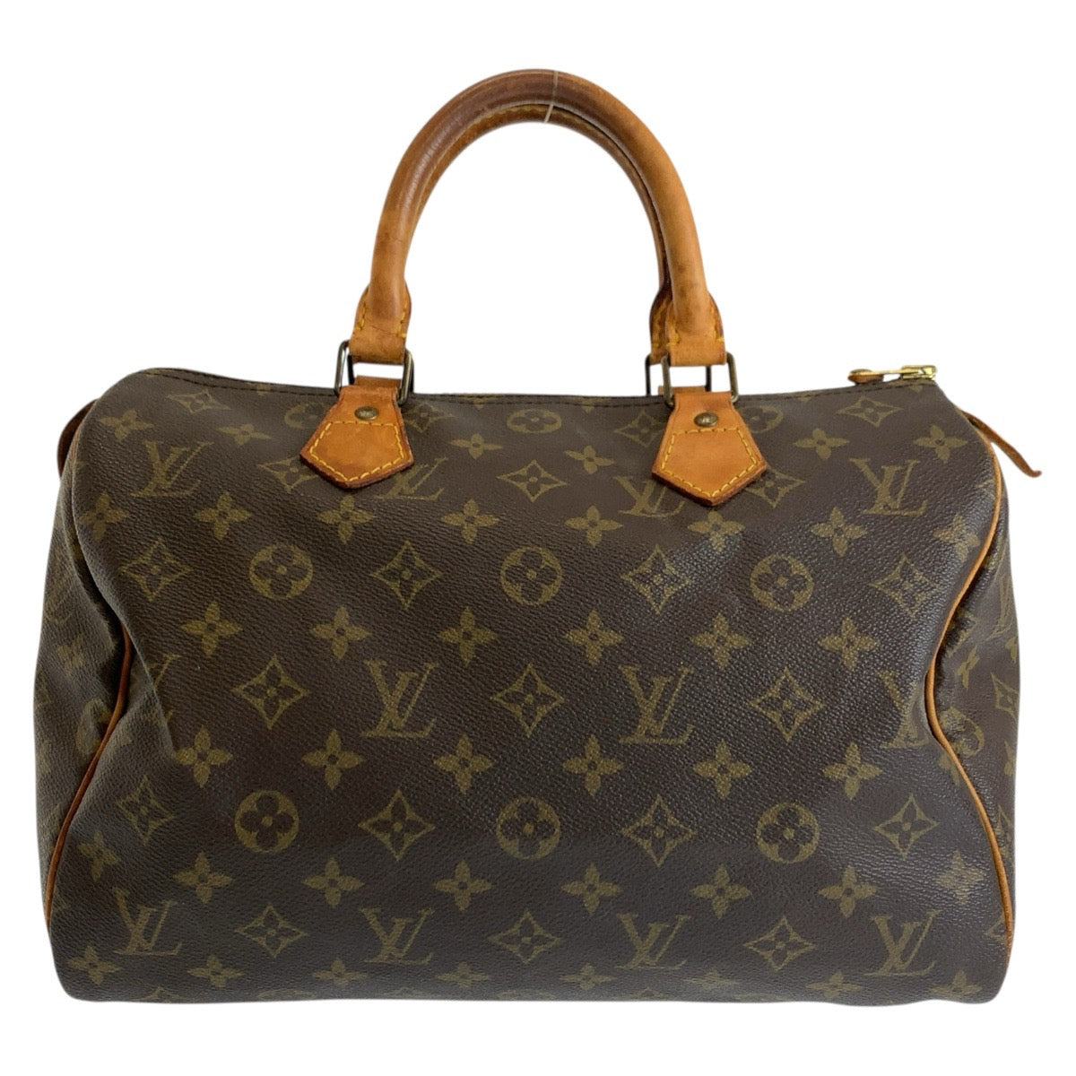 LOUIS VUITTON ルイヴィトン モノグラム スピーディ30 ブラウン ゴールド金具 PVC M41526 ハンドバッグ ミニボストンバッグ レディース BC56