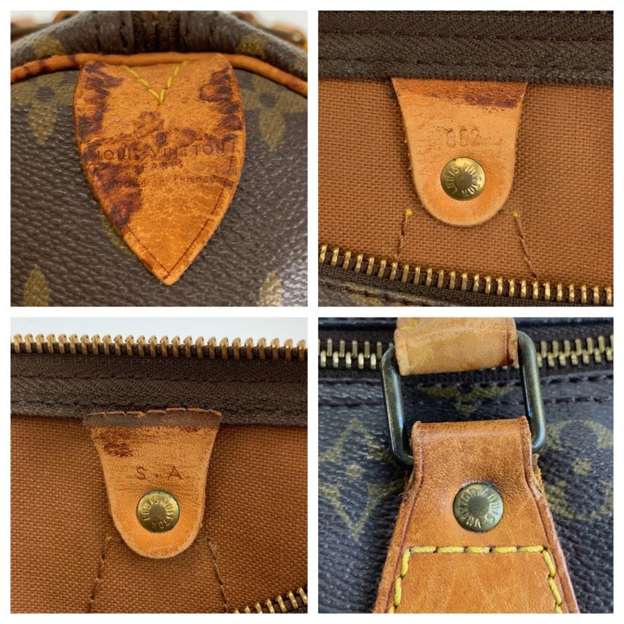 LOUIS VUITTON ルイヴィトン モノグラム スピーディ30 ブラウン ゴールド金具 PVC M41526 ハンドバッグ ミニボストンバッグ レディース BC56