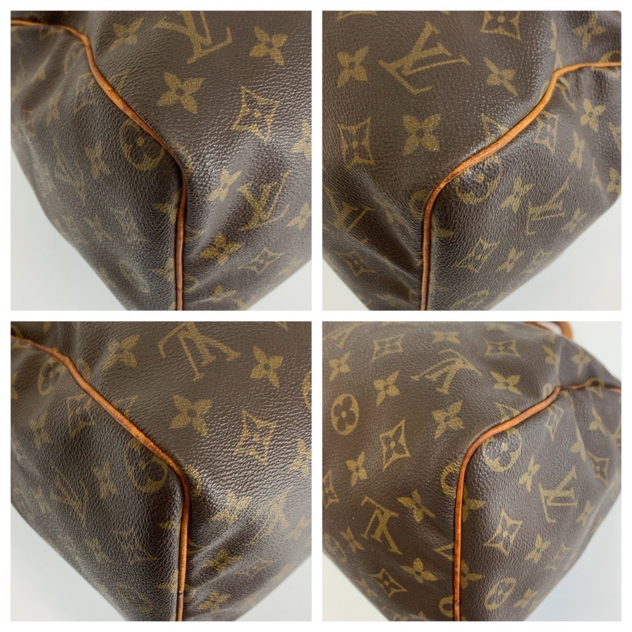 LOUIS VUITTON ルイヴィトン モノグラム スピーディ30 ブラウン ゴールド金具 PVC M41526 ハンドバッグ ミニボストンバッグ レディース BC56