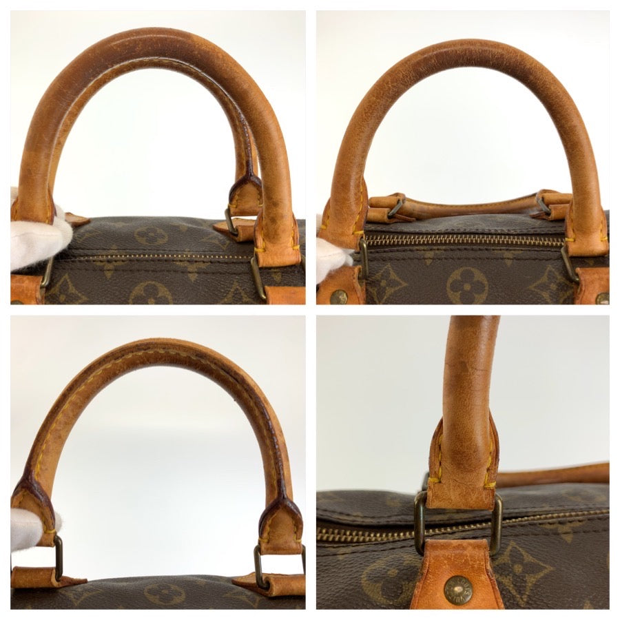 LOUIS VUITTON ルイヴィトン モノグラム スピーディ30 ブラウン ゴールド金具 PVC M41526 ハンドバッグ ミニボストンバッグ レディース BC56
