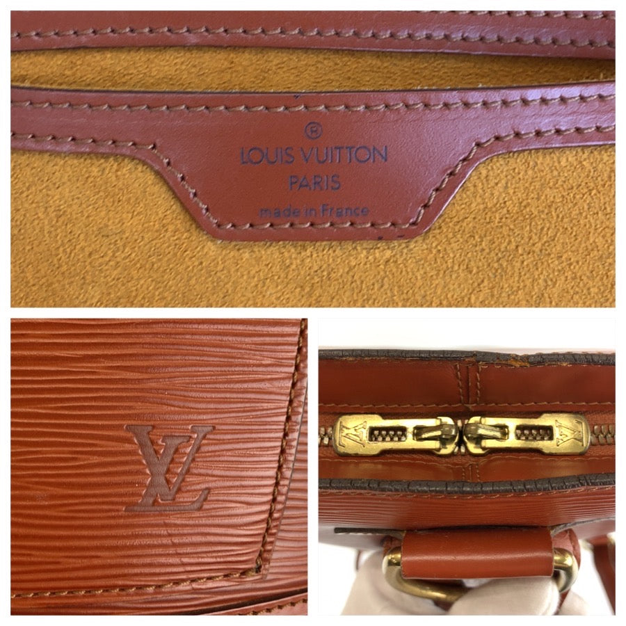 LOUIS VUITTON ルイヴィトン エピ ゴブラン ケニアブラウン ゴールド金具 レザー M52293 リュックサック バックパック レディース AB51