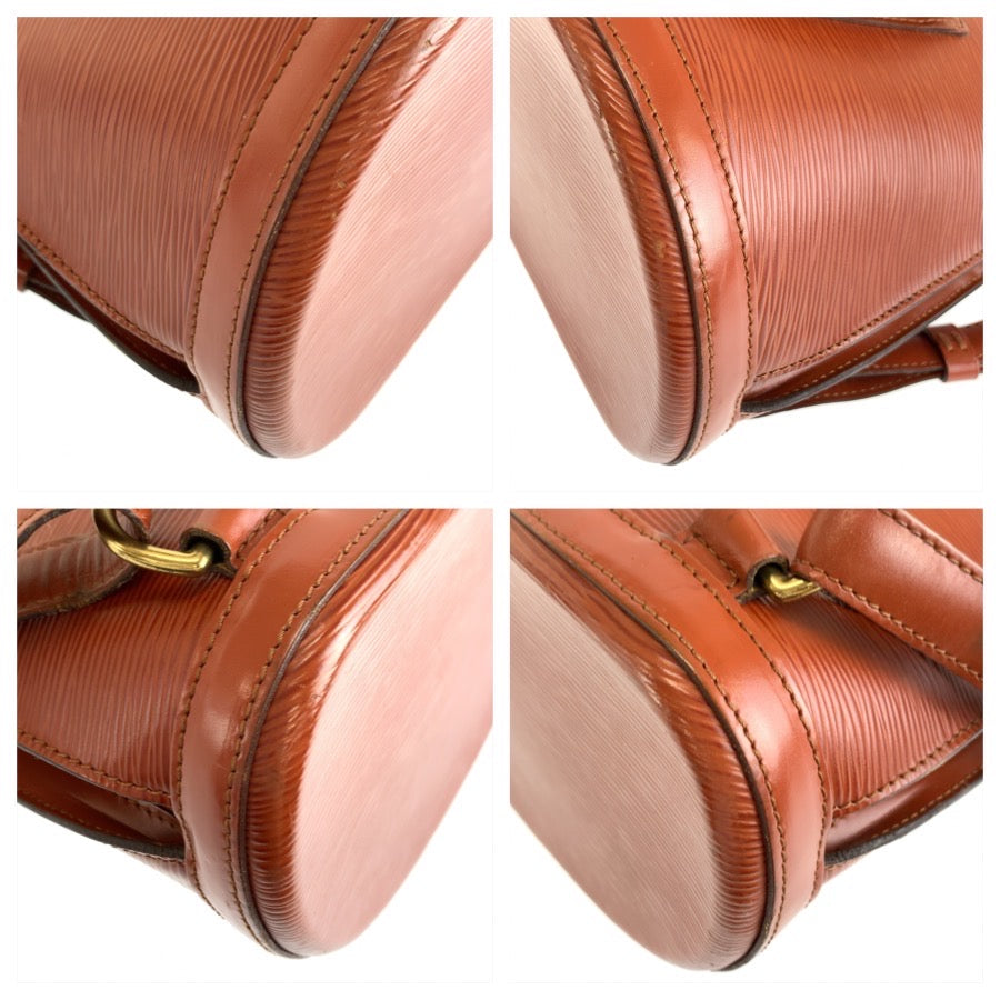 LOUIS VUITTON ルイヴィトン エピ ゴブラン ケニアブラウン ゴールド金具 レザー M52293 リュックサック バックパック レディース AB51