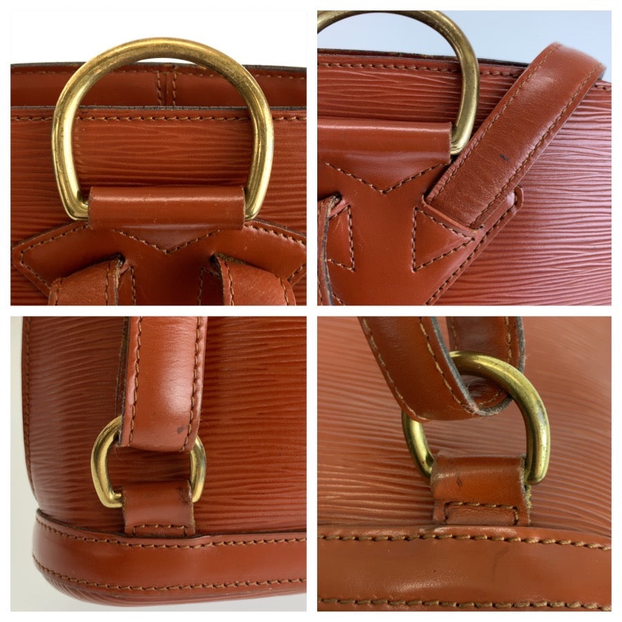 LOUIS VUITTON ルイヴィトン エピ ゴブラン ケニアブラウン ゴールド金具 レザー M52293 リュックサック バックパック レディース AB51