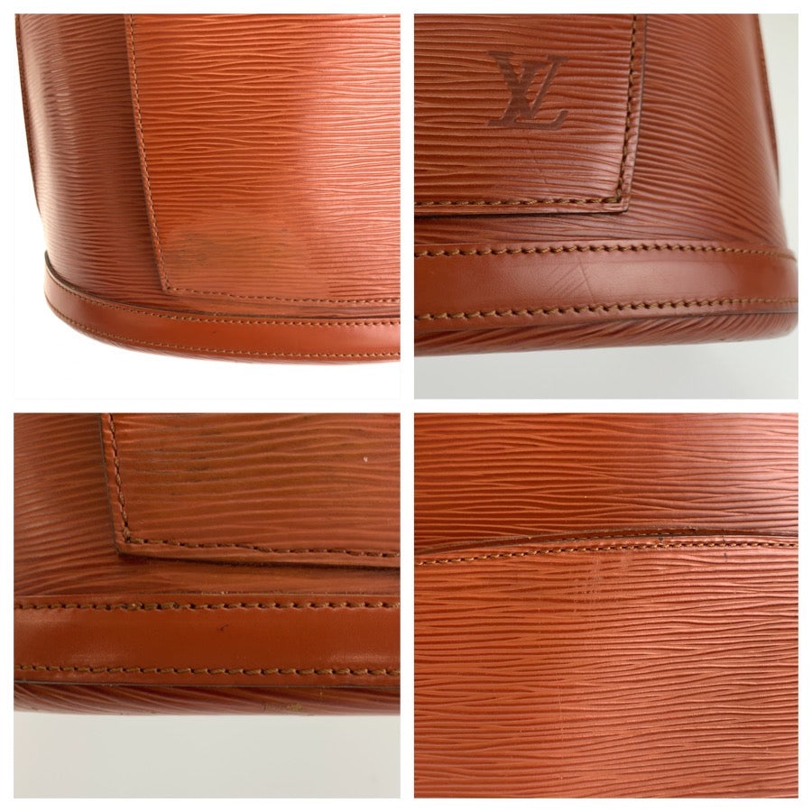 LOUIS VUITTON ルイヴィトン エピ ゴブラン ケニアブラウン ゴールド金具 レザー M52293 リュックサック バックパック レディース AB51