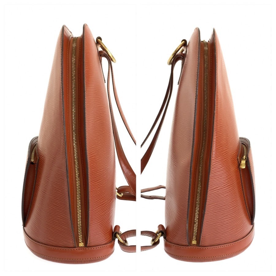 LOUIS VUITTON ルイヴィトン エピ ゴブラン ケニアブラウン ゴールド金具 レザー M52293 リュックサック バックパック レディース AB51