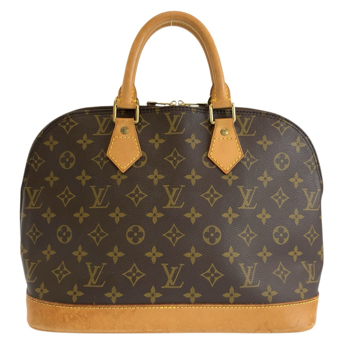 LOUIS VUITTON ルイヴィトン モノグラム アルマ ブラウン ゴールド金具 PVC / レザー M51130 ハンドバッグ レディース B57