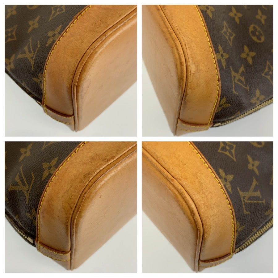 LOUIS VUITTON ルイヴィトン モノグラム アルマ ブラウン ゴールド金具 PVC / レザー M51130 ハンドバッグ レディース B57