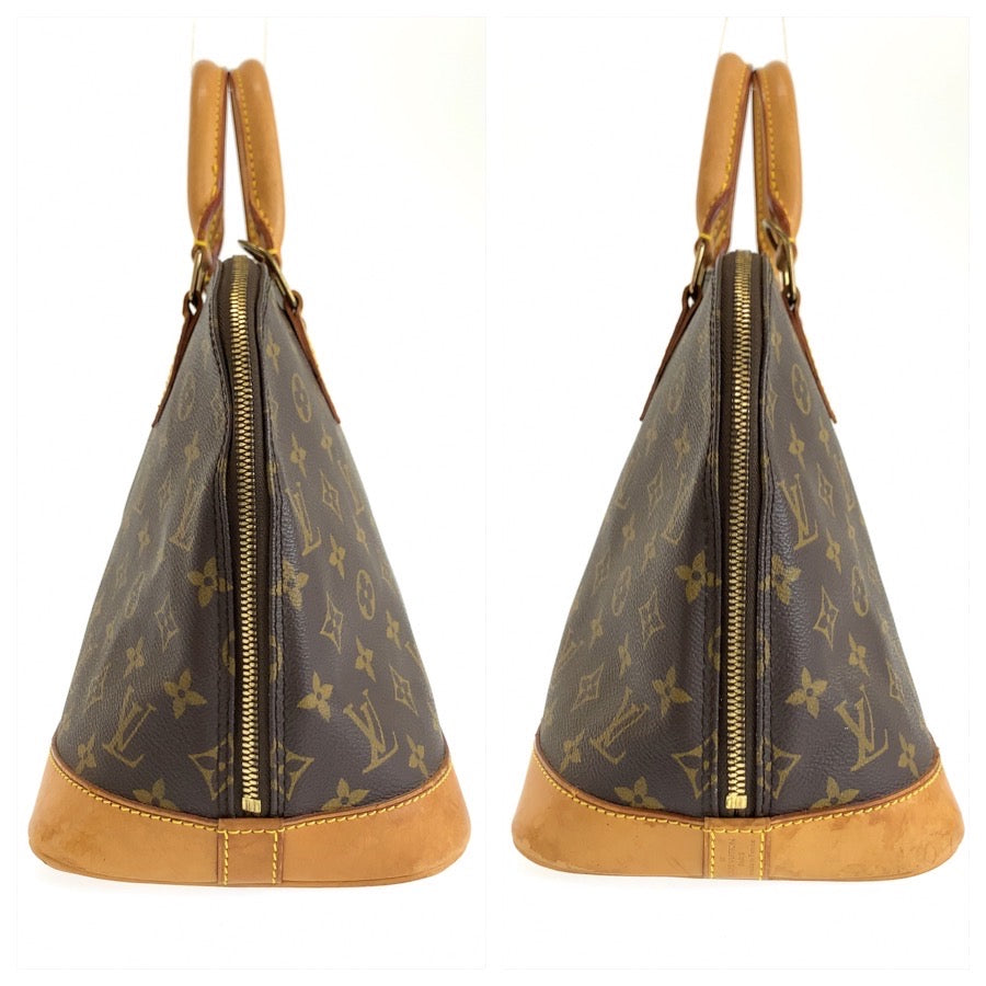 LOUIS VUITTON ルイヴィトン モノグラム アルマ ブラウン ゴールド金具 PVC / レザー M51130 ハンドバッグ レディース B57