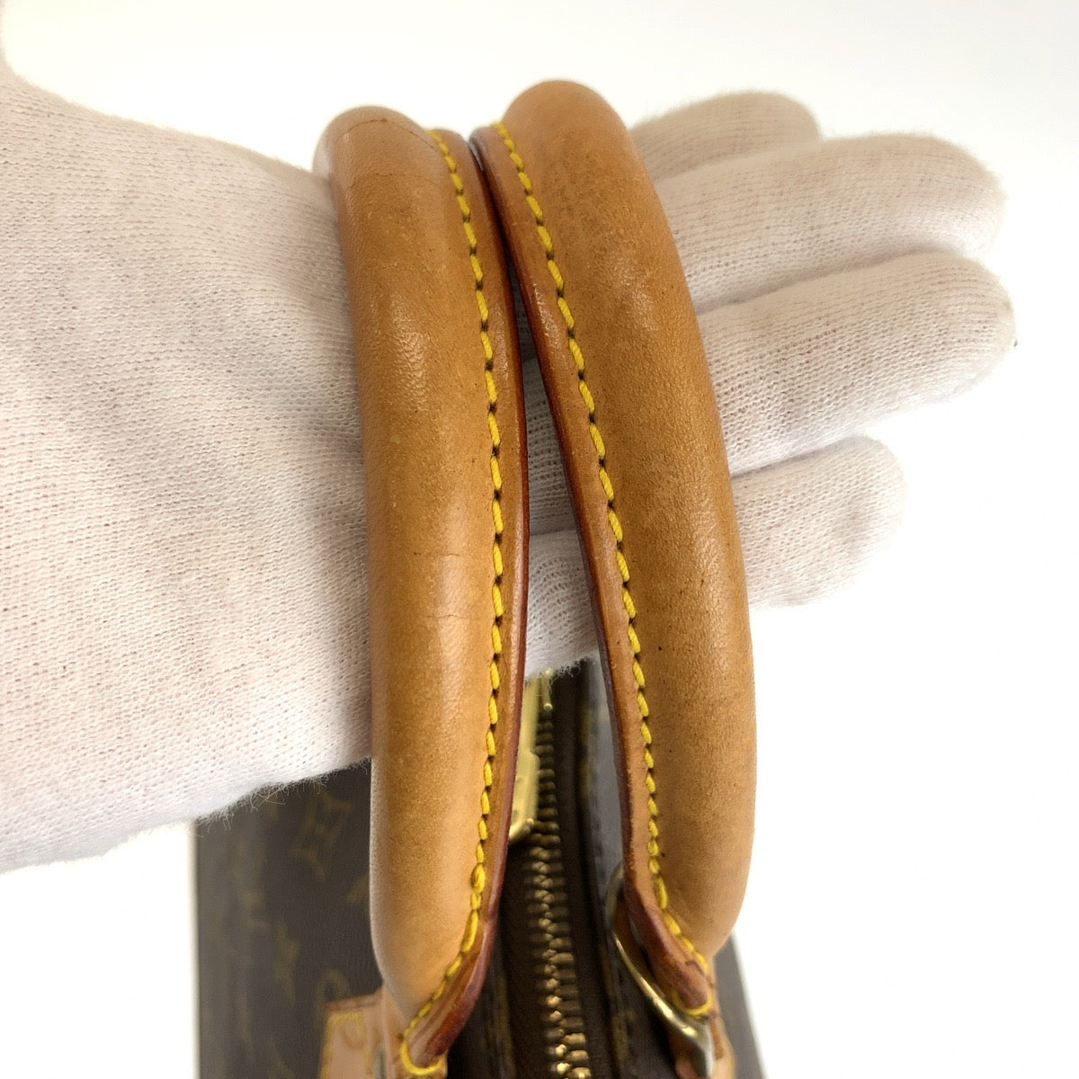 LOUIS VUITTON ルイヴィトン モノグラム アルマ ブラウン ゴールド金具 PVC / レザー M51130 ハンドバッグ レディース B57