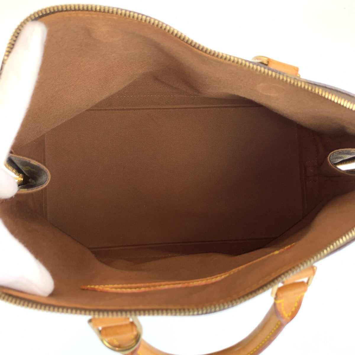 LOUIS VUITTON ルイヴィトン モノグラム アルマ ブラウン ゴールド金具 PVC / レザー M51130 ハンドバッグ レディース B57