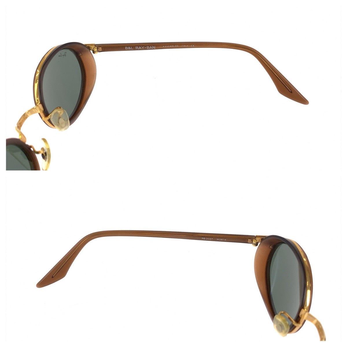 Ray-Ban レイバン ヴィンテージ ボシュロム Sidestreet Crosswalk ブラウン ゴールド金具 プラスチック / メッキ RB3037 W2814 サングラス 男女兼用 オーバル メンズ AB13