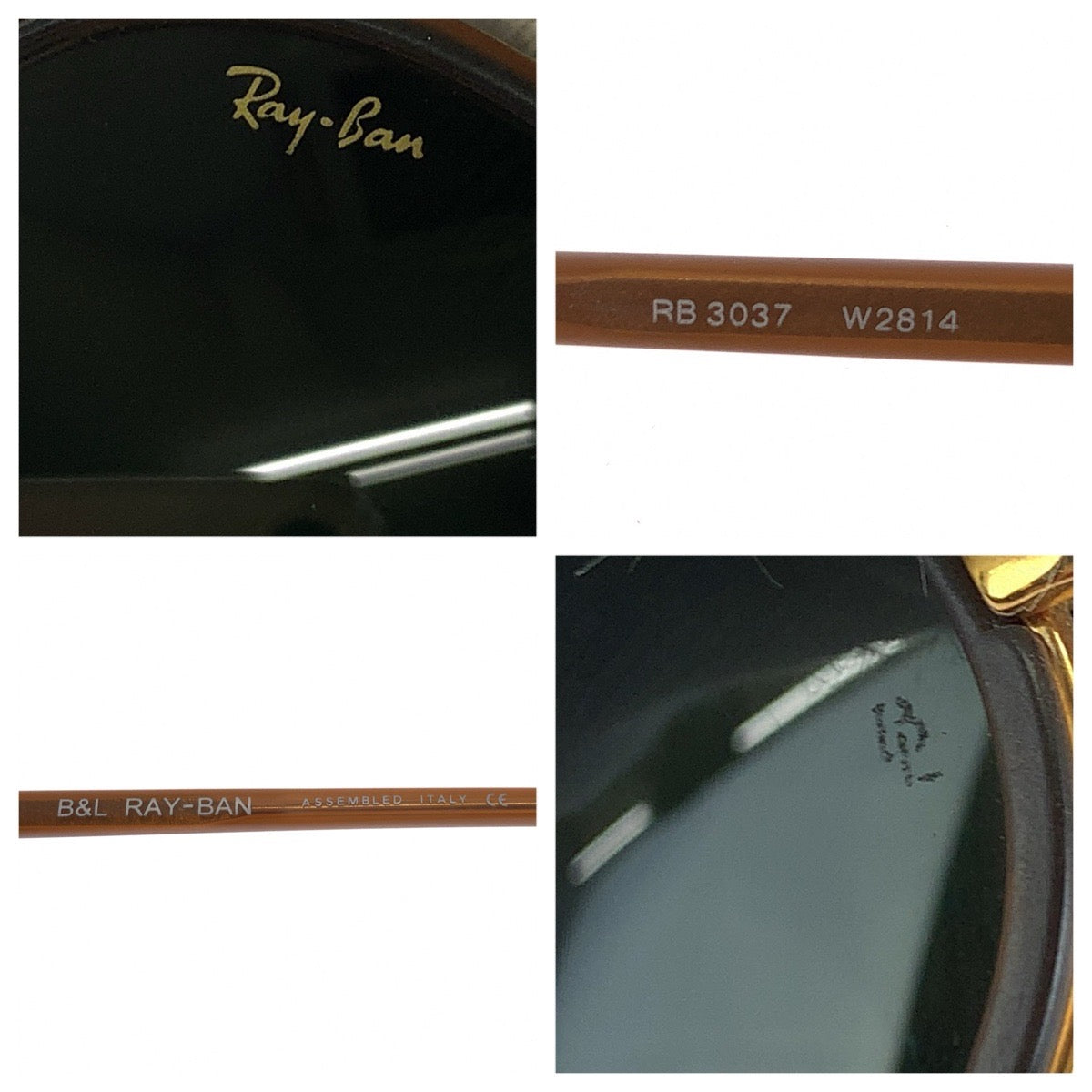 Ray-Ban レイバン ヴィンテージ ボシュロム Sidestreet Crosswalk ブラウン ゴールド金具 プラスチック / メッキ RB3037 W2814 サングラス 男女兼用 オーバル メンズ AB13