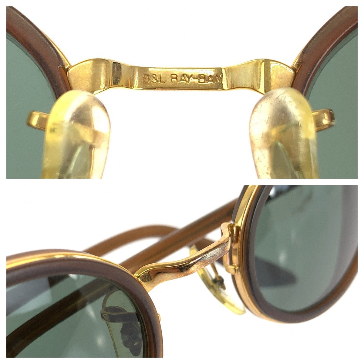 Ray-Ban レイバン ヴィンテージ ボシュロム Sidestreet Crosswalk ブラウン ゴールド金具 プラスチック / メッキ RB3037 W2814 サングラス 男女兼用 オーバル メンズ AB13