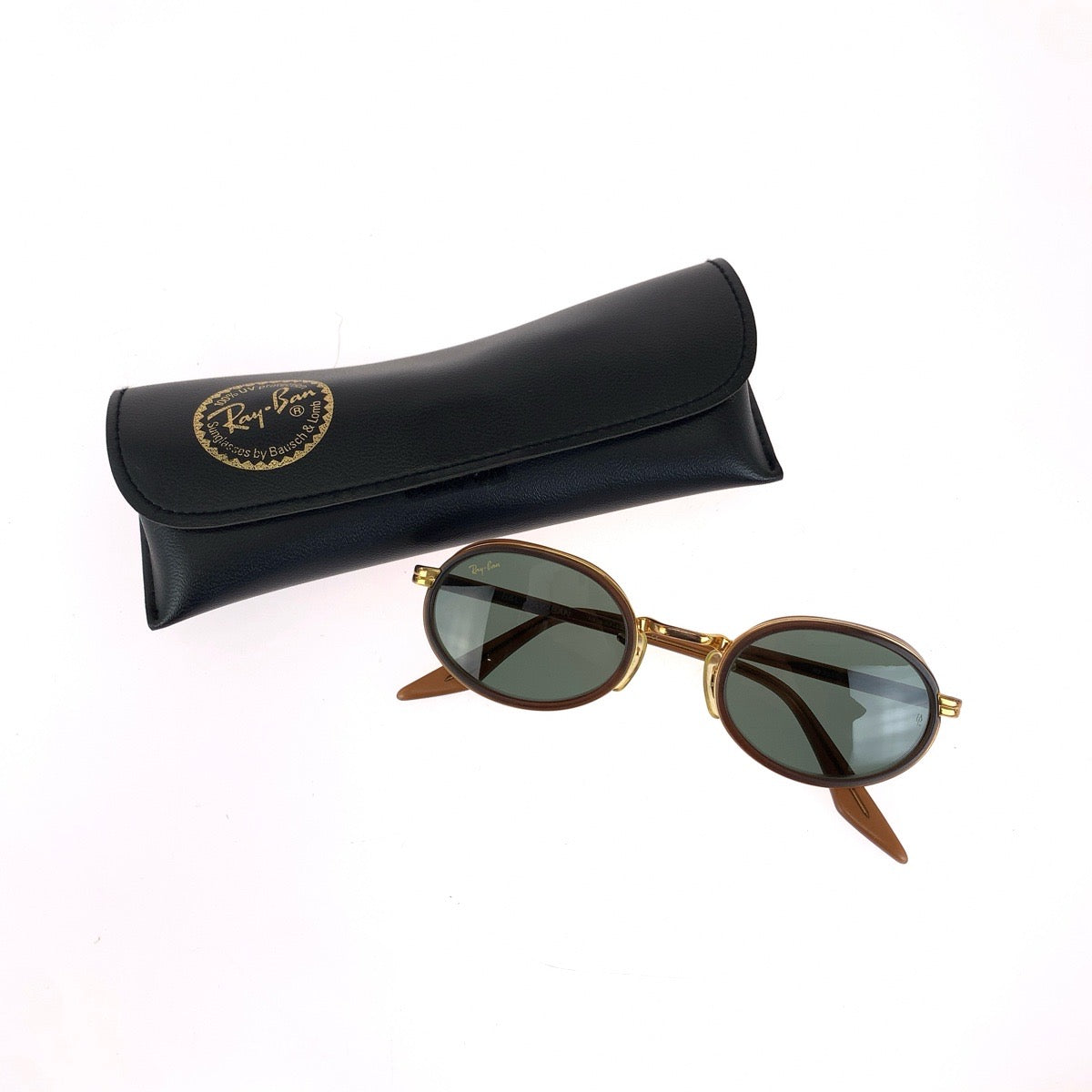 Ray-Ban レイバン ヴィンテージ ボシュロム Sidestreet Crosswalk ブラウン ゴールド金具 プラスチック / メッキ RB3037 W2814 サングラス 男女兼用 オーバル メンズ AB13